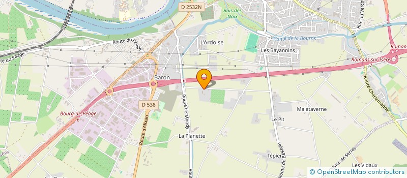 localisation de l'entreprise SCI B.O.A.  BOURG-DE-PEAGE