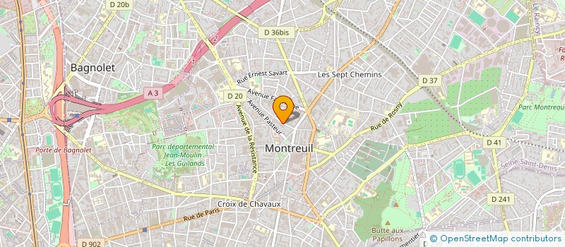 localisation de l'entreprise SCI B.P à MONTREUIL