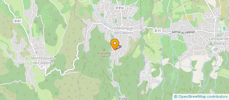 localisation de l'entreprise SCI B.P.V  VILLELONGUE-DELS-MONTS