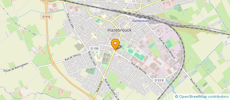 localisation de l'entreprise SCI B.P.W  HAZEBROUCK
