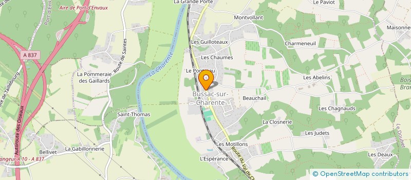 localisation de l'entreprise SCI B.R.L.  BUSSAC-SUR-CHARENTE