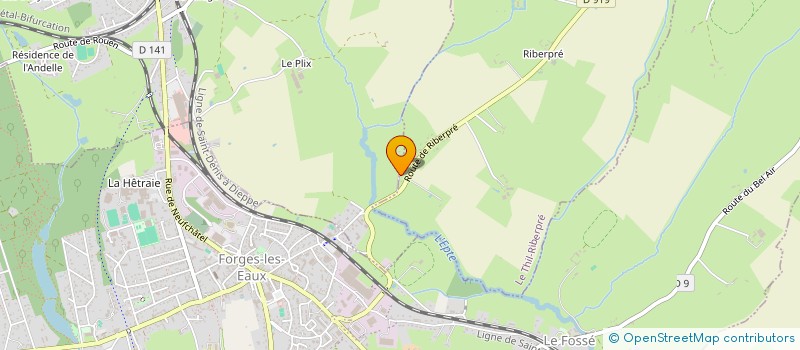 localisation de l'entreprise SCI B.R.M.  LE THIL-RIBERPRE