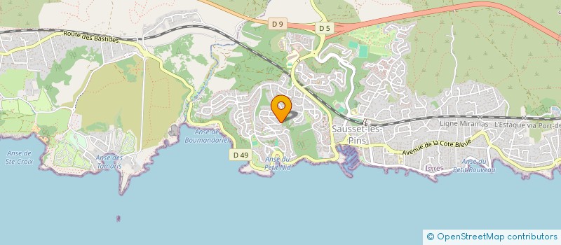 localisation de l'entreprise SCI B R X  SAUSSET-LES-PINS