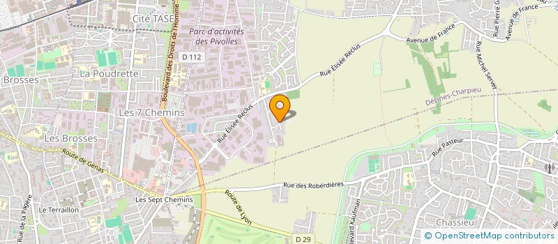 localisation de l'entreprise SCI B.R.Y.C.C.  DECINES-CHARPIEU