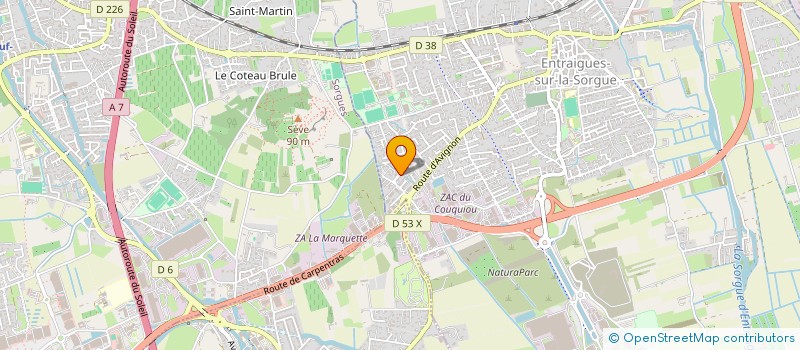 localisation de l'entreprise SCI B RA-A  ENTRAIGUES-SUR-LA-SORGUE