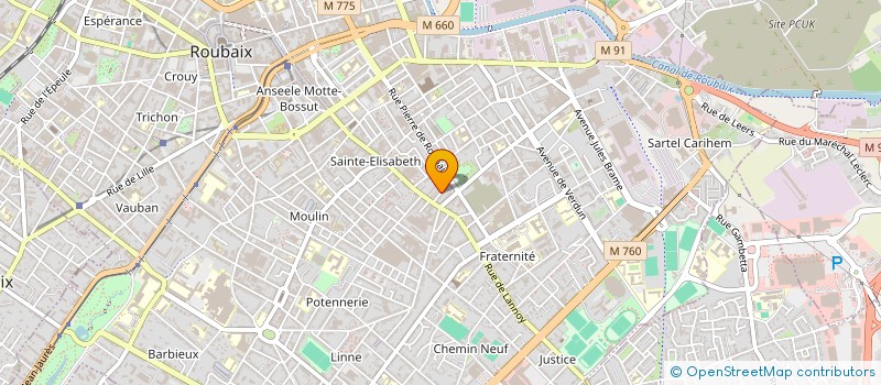 localisation de l'entreprise SCI B.S.1  ROUBAIX