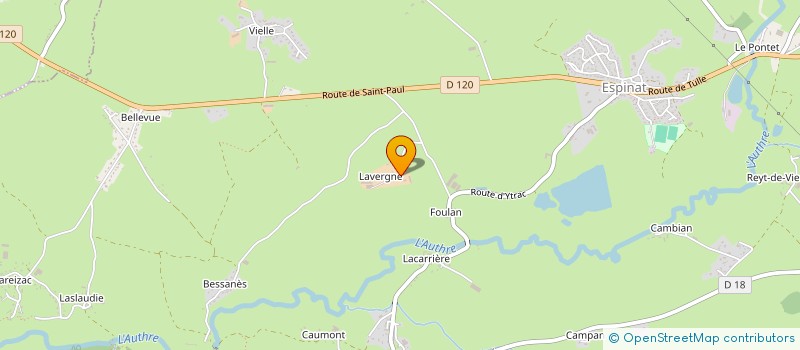 localisation de l'entreprise SCI B.S. à ARPAJON-SUR-CERE