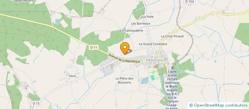 localisation de l'entreprise SCI B.S.M. à PELLEVOISIN