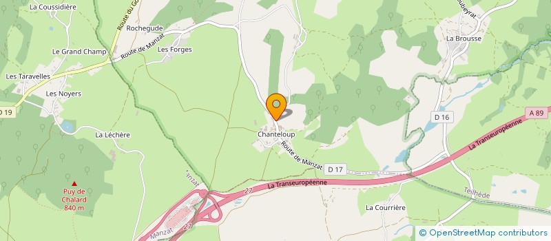 localisation de l'entreprise SCI B.S. MADELEINE  CHARBONNIERES-LES-VIEILLES