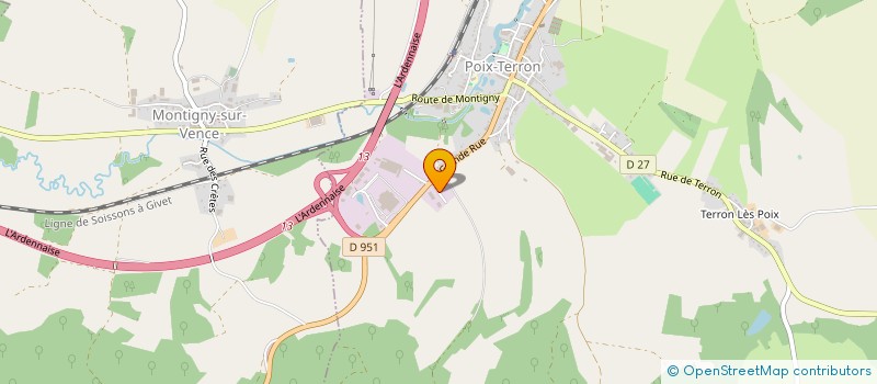 localisation de l'entreprise SCI B.T.L.M.  POIX-TERRON