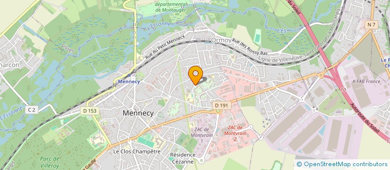 localisation de l'entreprise SCI B.T.R.  MENNECY