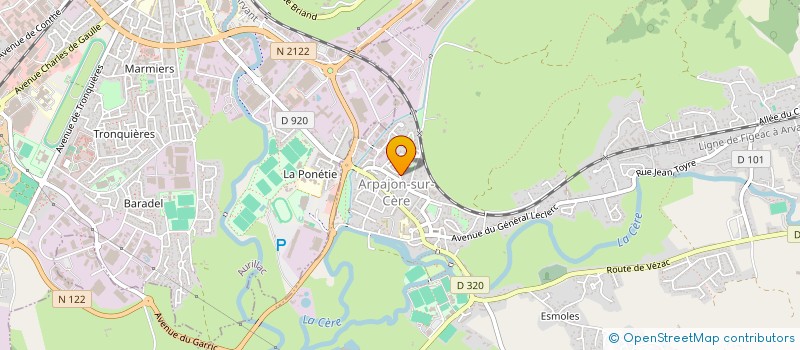 localisation de l'entreprise SCI B.V à ARPAJON-SUR-CERE