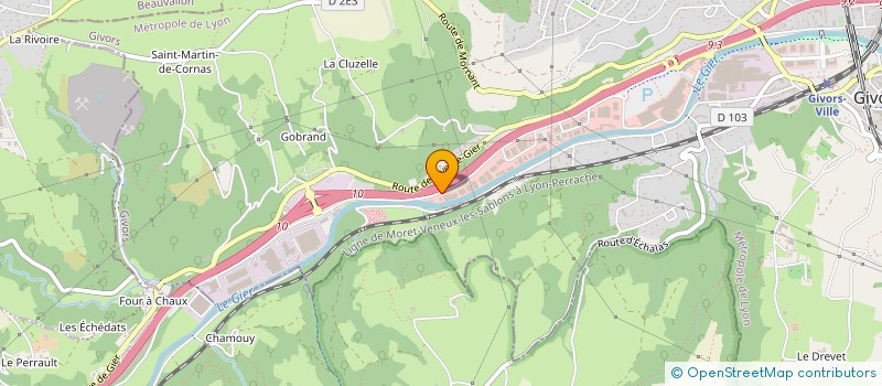 localisation de l'entreprise SCI B.V.  GIVORS