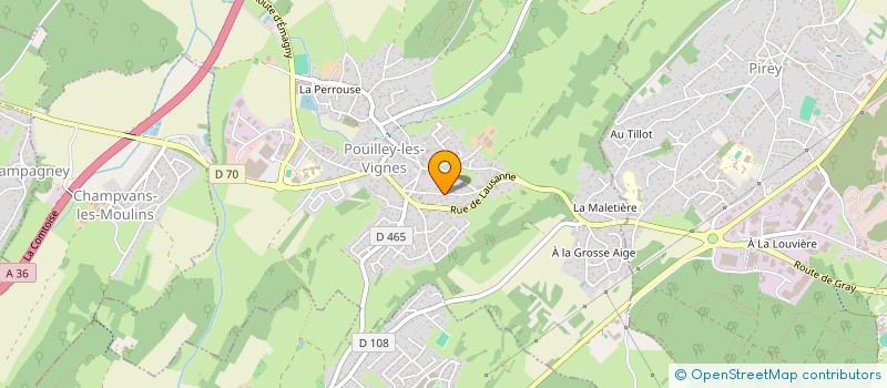 localisation de l'entreprise SCI B V  POUILLEY-LES-VIGNES