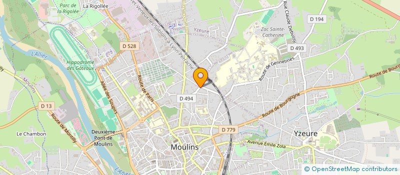 localisation de l'entreprise SCI B2DO à MOULINS