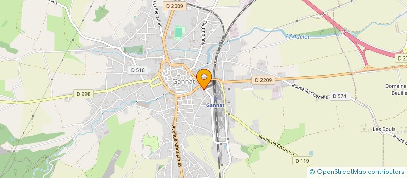 localisation de l'entreprise SCI B2F à GANNAT