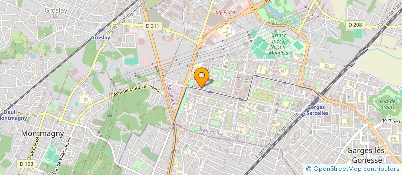 localisation de l'entreprise SCI B2K à SARCELLES