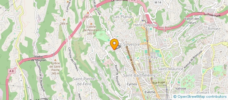 localisation de l'entreprise SCI B2M à NICE