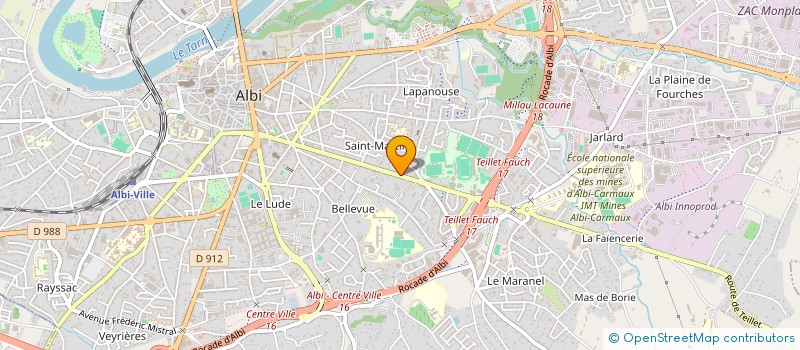localisation de l'entreprise SCI B2R à ALBI