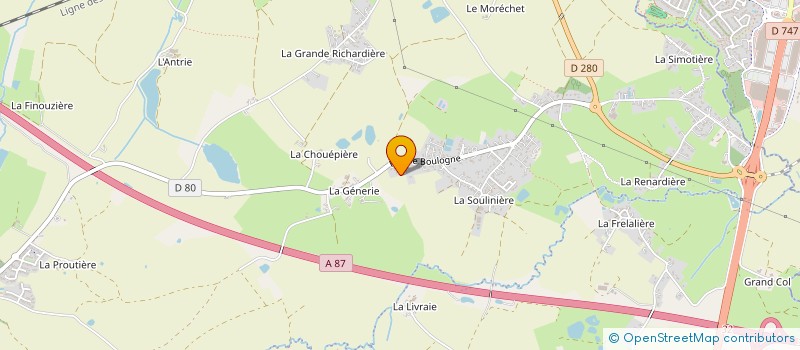 localisation de l'entreprise SCI B2RV  AUBIGNY-LES CLOUZEAUX