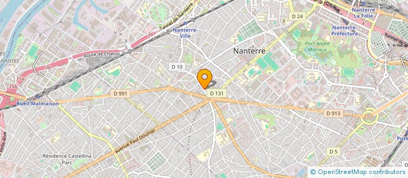 localisation de l'entreprise SCI BAAM  NANTERRE