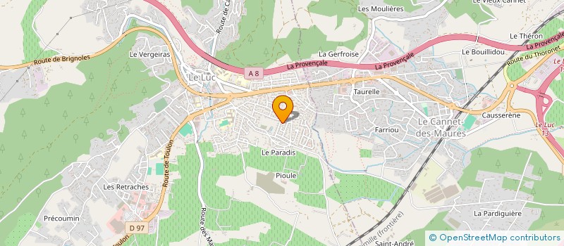 localisation de l'entreprise SCI BABA SUD  LE LUC