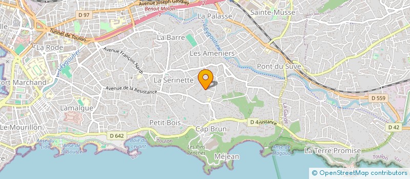 localisation de l'entreprise SCI BABAR  TOULON