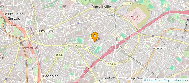 localisation de l'entreprise SCI BABAR  BAGNOLET