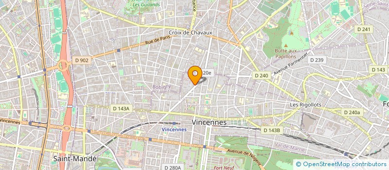 localisation de l'entreprise SCI BACH à VINCENNES