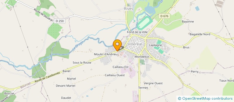 localisation de l'entreprise SCI BACS  VILLEREAL