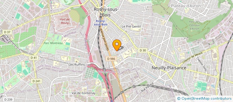 localisation de l'entreprise SCI BACSETA à ROSNY-SOUS-BOIS