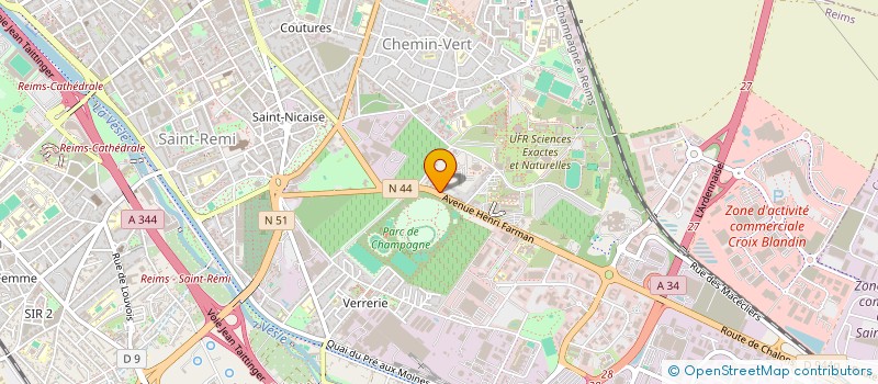 localisation de l'entreprise SCI BADET  REIMS