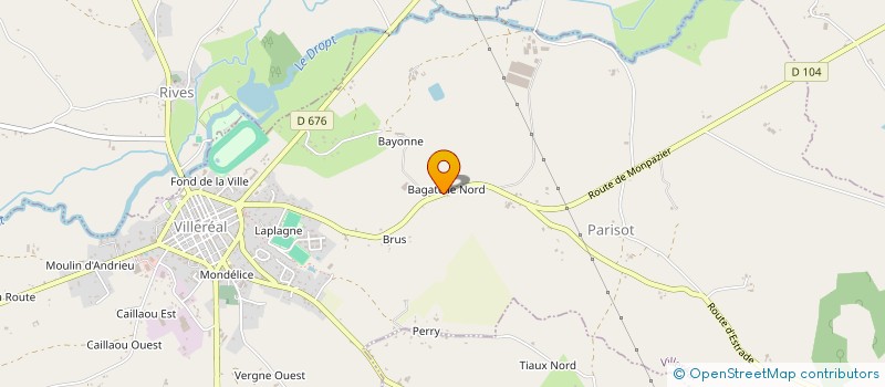 localisation de l'entreprise SCI BAGATELLE  VILLEREAL