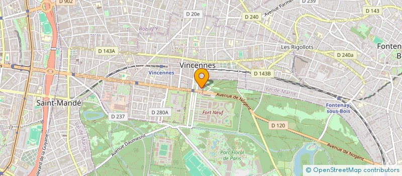 localisation de l'entreprise SCI BAGHERA à VINCENNES