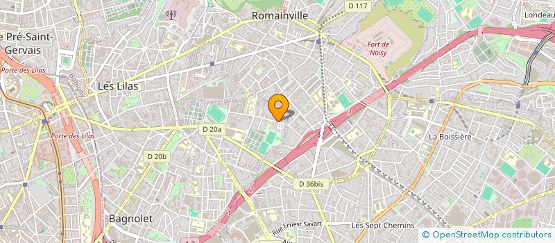 localisation de l'entreprise SCI BAGNOLET à BAGNOLET