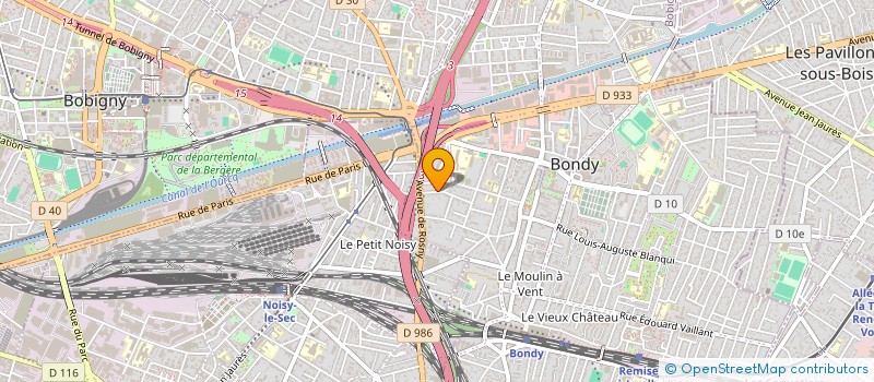 localisation de l'entreprise SCI BAGNOLET IMMO  BONDY