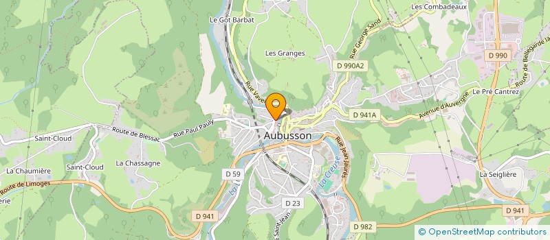 localisation de l'entreprise SCI BAHL à AUBUSSON