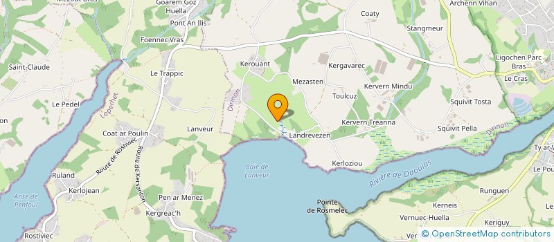 localisation de l'entreprise SCI BAIE DE LANVEUR  DIRINON