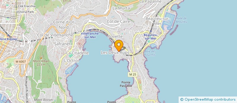 localisation de l'entreprise SCI BAIE DES FIGUIERS à VILLEFRANCHE-SUR-MER