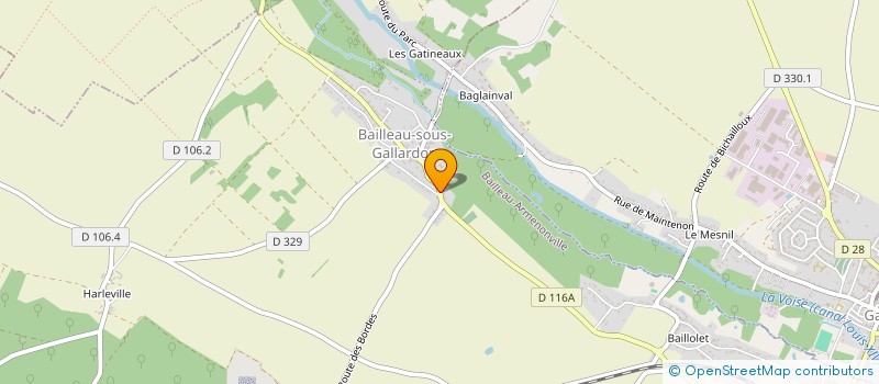 localisation de l'entreprise SCI BAILLARMOISE à BAILLEAU-ARMENONVILLE