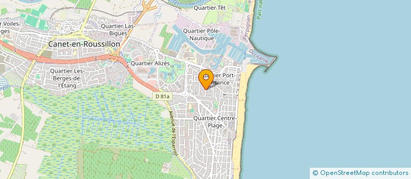 localisation de l'entreprise SCI BAINS ROMAINS  CANET-EN-ROUSSILLON