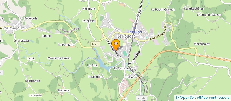 localisation de l'entreprise SCI BAISSAC - PUECH à LE ROUGET-PERS