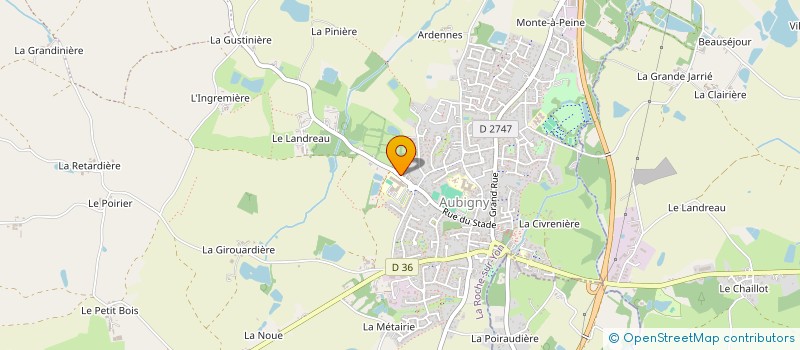 localisation de l'entreprise SCI BAJUCHA  AUBIGNY-LES CLOUZEAUX