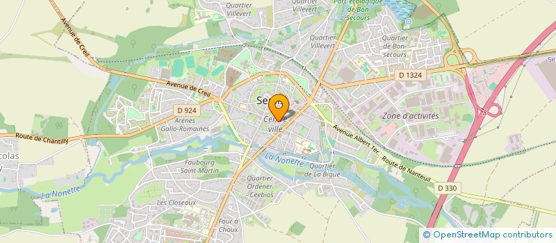 localisation de l'entreprise SCI BAKER  SENLIS