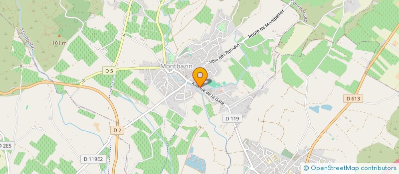 localisation de l'entreprise SCI BAKOUA  MONTBAZIN