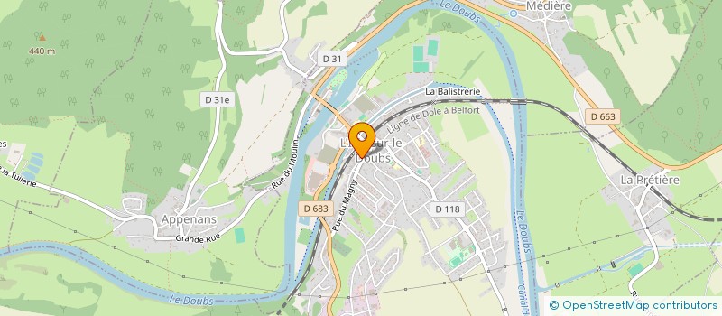 localisation de l'entreprise SCI BALAD  L'ISLE-SUR-LE-DOUBS