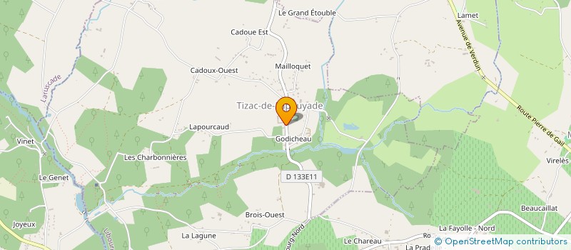 localisation de l'entreprise SCI BALARESQUE - LA CHAUME  TIZAC-DE-LAPOUYADE