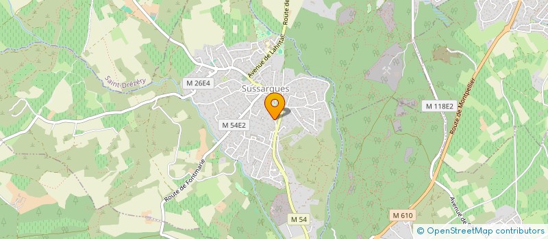 localisation de l'entreprise SCI BALATA  SUSSARGUES