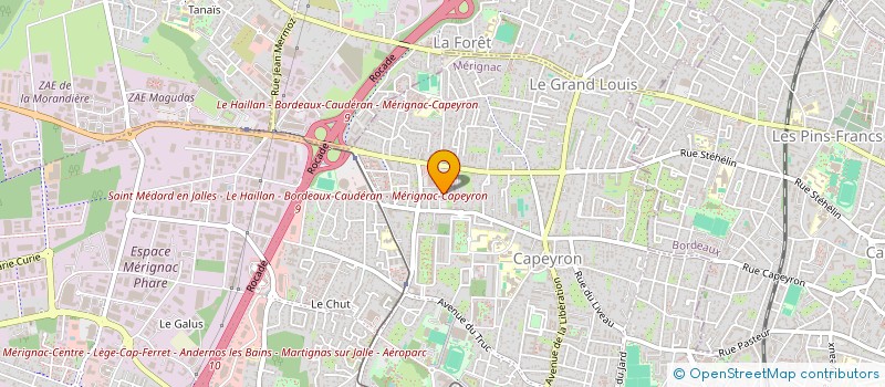 localisation de l'entreprise SCI BALIET  MERIGNAC