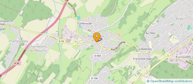 localisation de l'entreprise SCI BALMER SOUS LA ROCHE  POUILLEY-LES-VIGNES